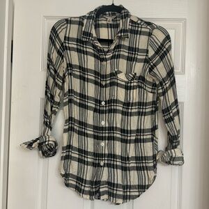 Lucky Brand Women’s Plaid Button Down size XS